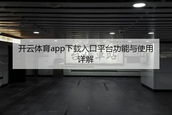 开云体育app下载入口平台功能与使用详解